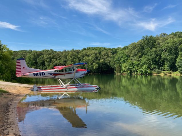 beaching during seaplane training on Kentucky Lake